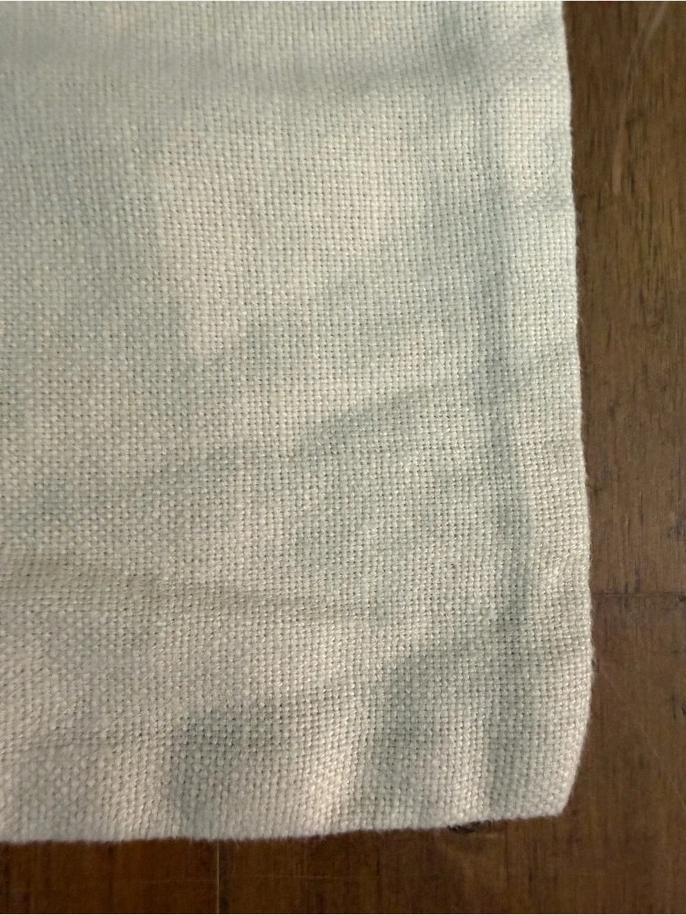 2 Pottery Barn Cream Square Linen Pillow Covers with Dark Button Accent 18”x18”